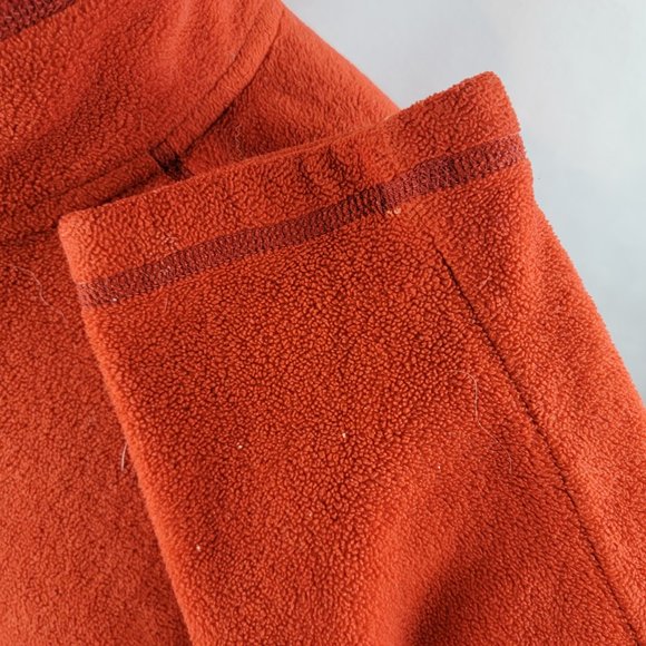 American Eagle Outfitters AE77 Fleece Mens Large Orange Performance Quarter Zip - Picture 6 of 9
